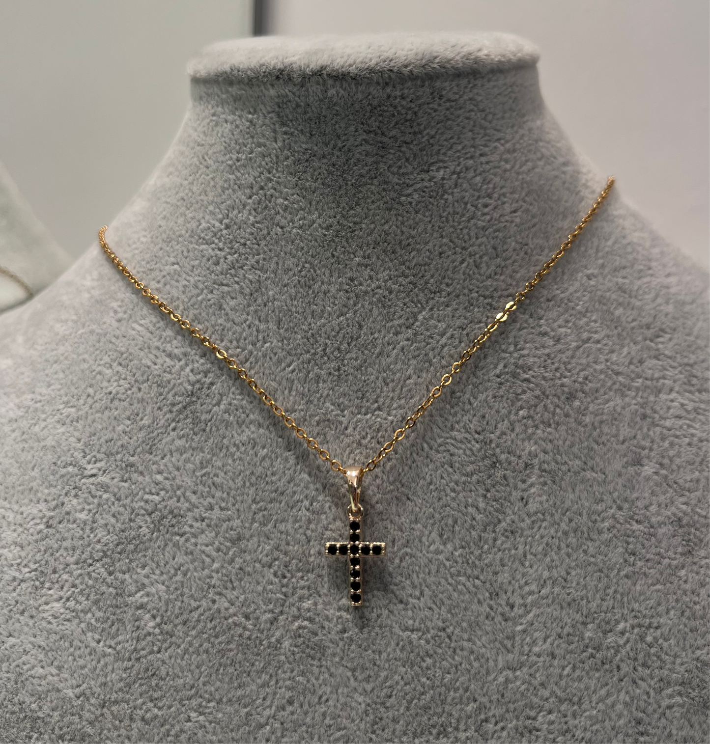 necklace Cross Black