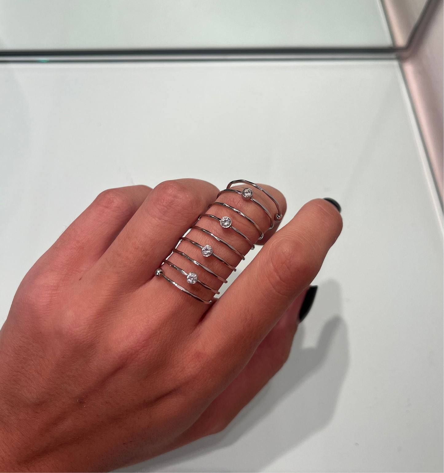 anello Aura silver