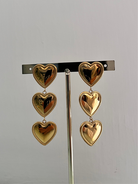 orecchini Triple hearts