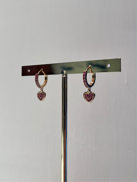 orecchini Pink hearts